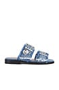 view 1 of 5 Feminine Buckle Sandal in Faded Denim