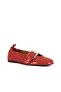 view 2 of 5 Butterfly Strap Shiny Croco Ballerina Flat in Orange