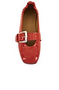 view 4 of 5 Butterfly Strap Shiny Croco Ballerina Flat in Orange
