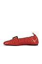 view 5 of 5 Butterfly Strap Shiny Croco Ballerina Flat in Orange