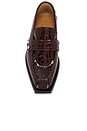 view 4 of 5 Studs Square Shiny Croco Loafer in Chocolate Fondant