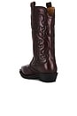 view 3 of 5 Embroidered Western Boot in Black & Dark Burgundy