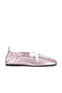 view 1 of 5 ZAPATO PLANO LACE UP BALLERINA in Cameo Pink