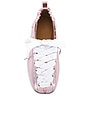 view 4 of 5 ZAPATO PLANO LACE UP BALLERINA in Cameo Pink