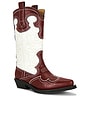 view 2 of 5 BOTA MID SHAFT EMBROIDERED WESTERN  in Brick Red