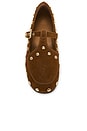 view 5 of 5 PLAT MARY JENNY STUDS  in Caramel Café Suede