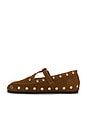 view 6 of 5 PLAT MARY JENNY STUDS  in Caramel Café Suede