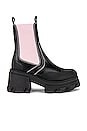 view 1 of 5 Chunky Heel Chelsea Boot in Black & Pink