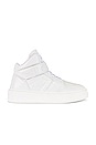 view 1 of 6 Sporty Mix Cupsole High Top Velcro Sneaker in Oyster Gray in Egret