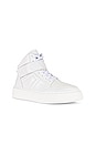 view 2 of 6 Sporty Mix Cupsole High Top Velcro Sneaker in Oyster Gray in Egret