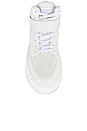 view 4 of 6 Sporty Mix Cupsole High Top Velcro Sneaker in Oyster Gray in Egret