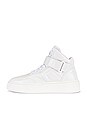 view 5 of 6 Sporty Mix Cupsole High Top Velcro Sneaker in Oyster Gray in Egret