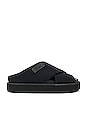 view 1 of 5 Wide Welt Crossover Sandal in Black