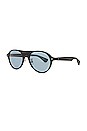 view 2 of 3 Lady Eckhart Sunglasses in Matte Black & Pacifica