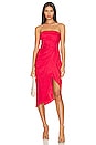 view 1 of 3 Lica Midi Linen Dress in Scarlet