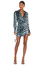 view 1 of 3 Naha Short Dress in Blue Leopard