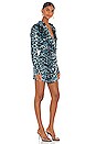 view 2 of 3 Naha Short Dress in Blue Leopard