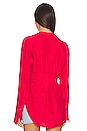 view 3 of 4 Sabinas Silk Shirt in Scarlet