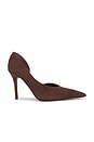 view 1 of 5 TACÓN BARBARA in Chocolate Suede