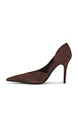 view 6 of 5 TACÓN BARBARA in Chocolate Suede