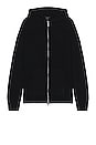 view 1 of 3 Ottoman Rib Hoodie in Black