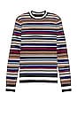 view 1 of 3 Light Weight Merino Sweater in Navy Pink Multi Stripe
