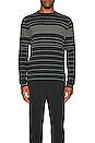 view 3 of 3 Long Sleeve Tee in Black Stripe