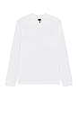 view 1 of 3 Long Sleeve Victory V Notch Slim Tee in White