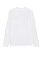 view 2 of 3 Long Sleeve Victory V Notch Slim Tee in White