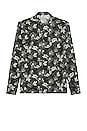 view 1 of 3 Long Sleeve On Point Stretch Woven Shirt in Magnet Blurred Floral