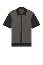 view 1 of 4 Essex Short Sleeve Geo Knit Shirt in Black
