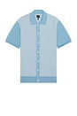 view 1 of 4 Essex Short Sleeve Geo Knit Shirt in Dusk Blue