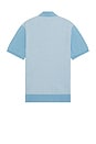 view 2 of 4 Essex Short Sleeve Geo Knit Shirt in Dusk Blue