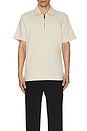 view 3 of 3 Short Sleeve Zip Polo in Oatmeal