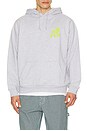 view 2 of 5 Running Man Hooded Sweatshirt in Heather Grey