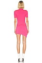 view 4 of 4 Fluorescent Asymmetrical Zip Dress in Pink