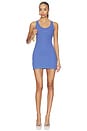 view 1 of 4 Rib Logo Lounge Tank Dress in Royal Blue & Blue