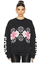 view 1 of 6 Hello Kitty Argyle Sweater in Black