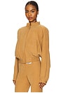 view 2 of 4 JAQUETA BOMBER CROPPED DE ALFAIATARIA CUPRO in Tobacco