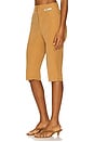 view 3 of 6 Cupro Tailoring Capri Trousers in Tobacco