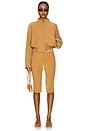 view 5 of 6 Cupro Tailoring Capri Trousers in Tobacco