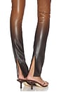view 6 of 6 Zippers Faded Faux Leather Skinny Pant in Tobacco