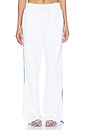 view 2 of 7 Logo Tape Straight Sweatpant in Optic White & Blue