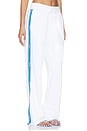view 3 of 7 Logo Tape Straight Sweatpant in Optic White & Blue