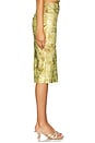view 3 of 6 PRINTED LAME ミディ丈スカート in Green