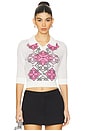 view 1 of 5 Hello Kitty Argyle Polo in Off White