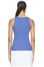 view 3 of 5 Rib Logo Lounge Tank Top in Blue