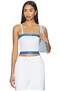 view 1 of 5 Logo Tape Mini Top in Optic White Blue