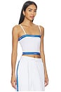 view 2 of 5 Logo Tape Mini Top in Optic White Blue