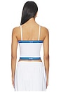 view 3 of 5 Logo Tape Mini Top in Optic White Blue